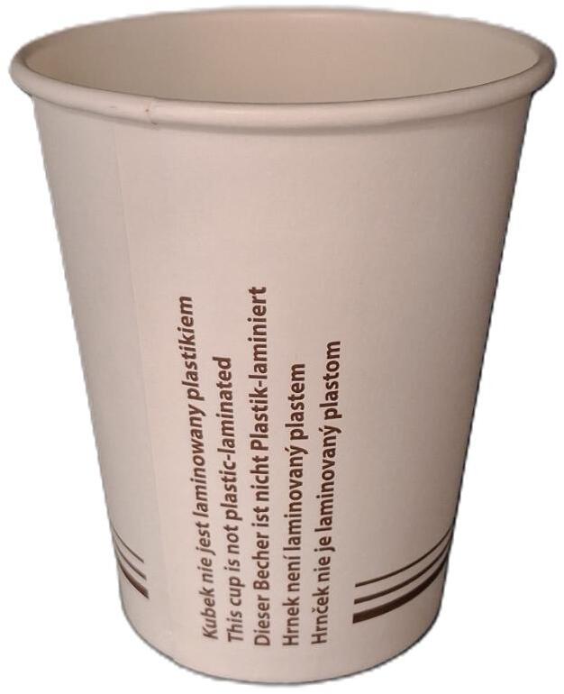 Kubki jednorazowe Packman Plastic Free, 200ml, papier, 50 sztuk, biały