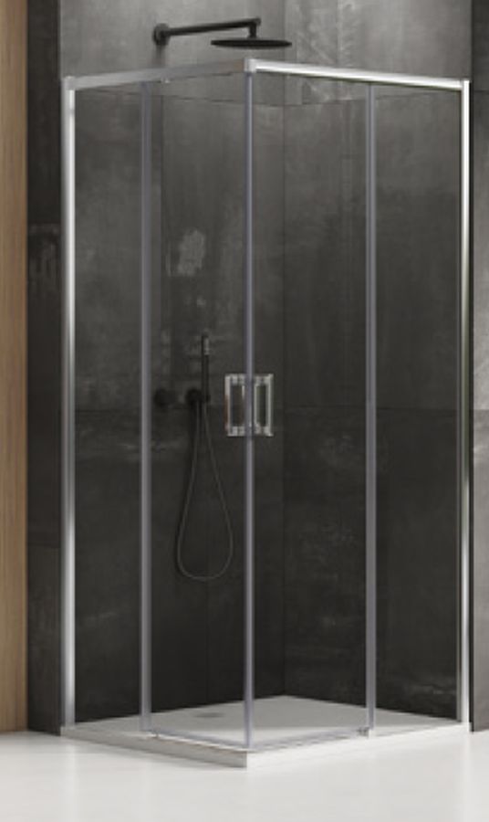 New Trendy Prime kabina prysznicowa 90x100 cm prostokątna chrom/szkło przezroczyste D-0296A/D-0299A