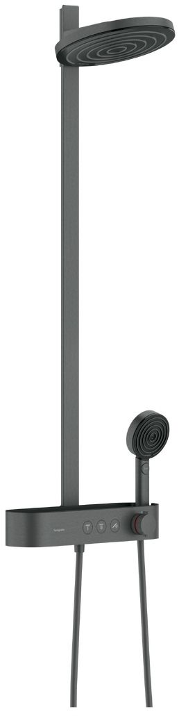 Hansgrohe Pulsify S zestaw prysznicowy ścienny termostatyczny czarny chrom szczotkowany 24241340