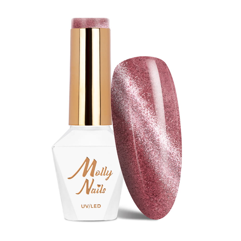 Lakier hybrydowy LED/UV Gel Polish Molly Nails Cat Eye Womanity Nr 440 Kissing HEMA/Di-HEMA Free 8g