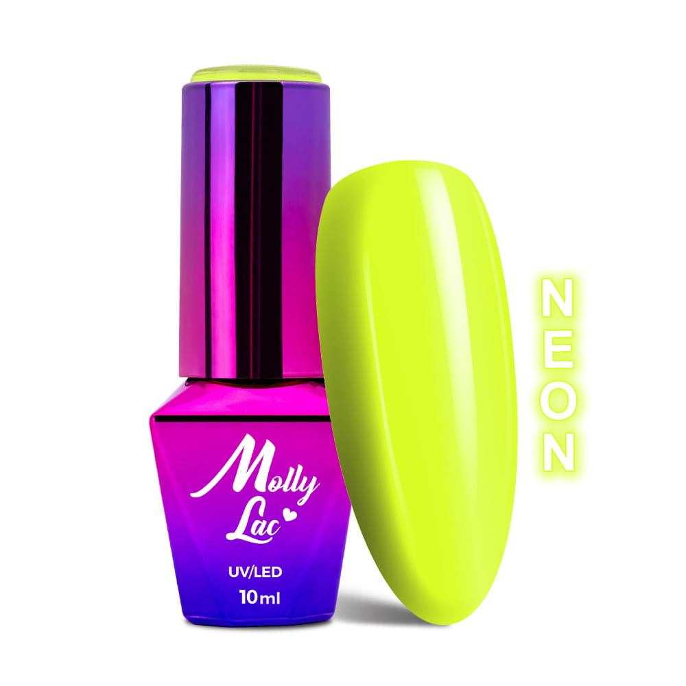 Lakier hybrydowy LED/UV Gel Polish MollyLac Women in Paradise Nr 73 The Coconut palms Neon 10 g