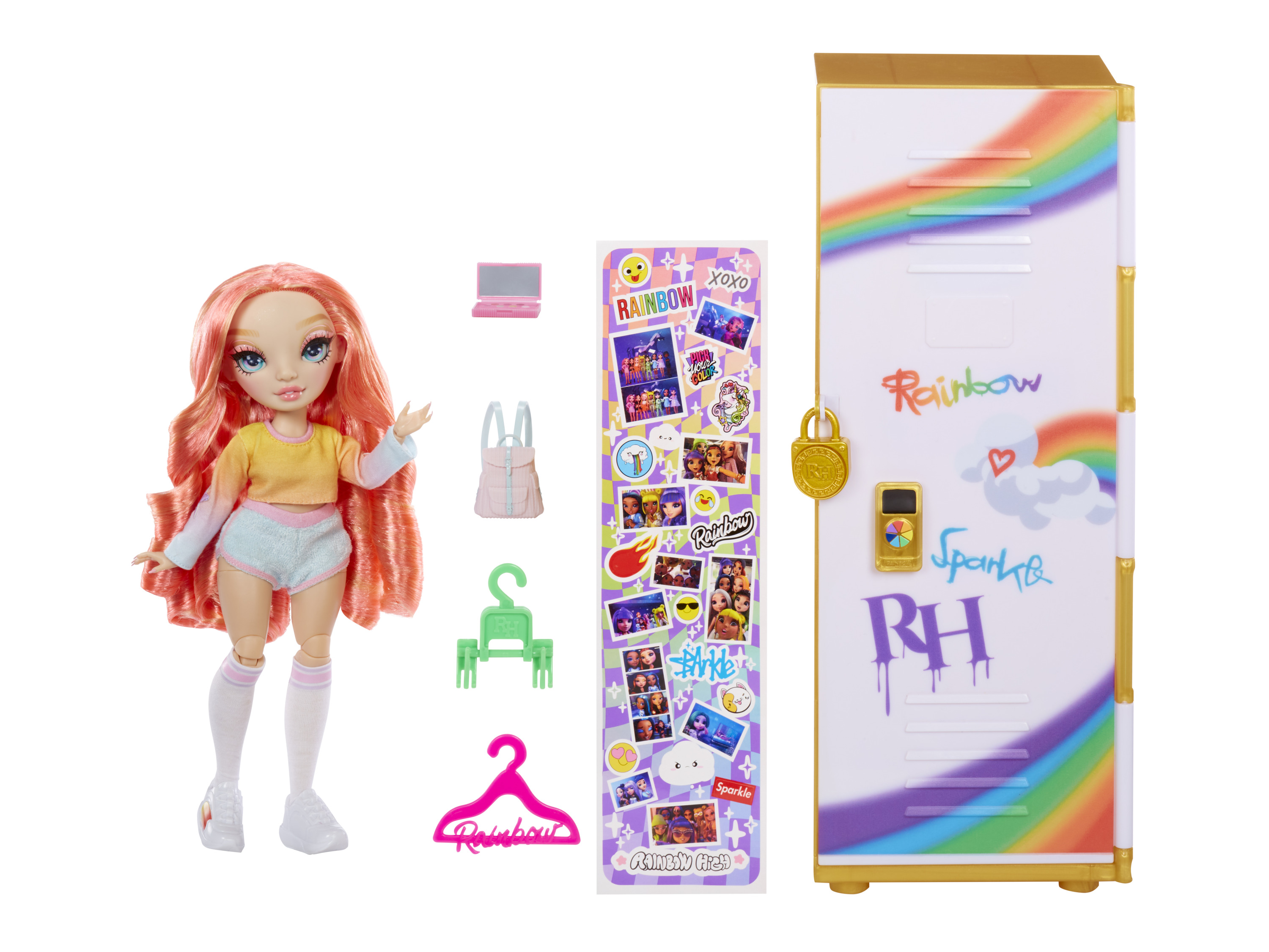 Rainbow High Zestaw do zabawy: szafka i lalka