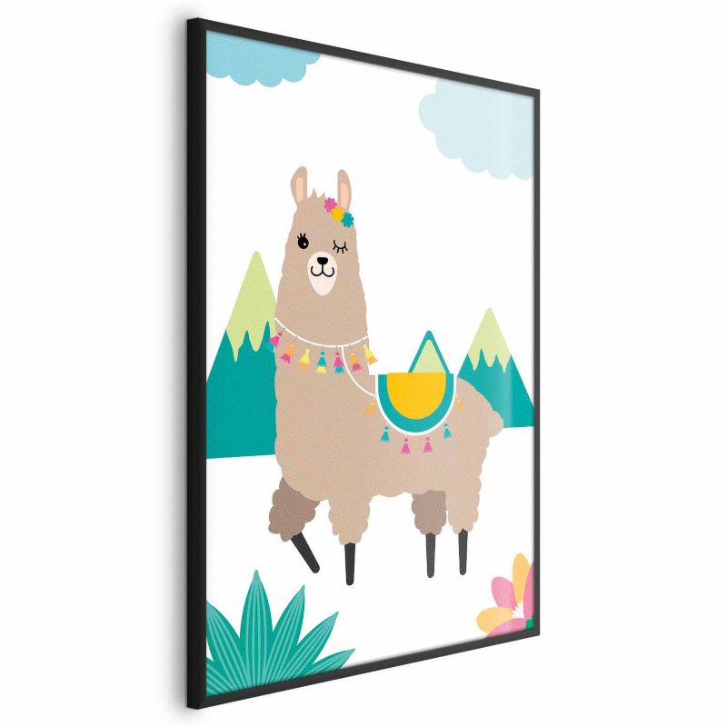 Plakat Artgeist Niezwykła lama 29,7x42 cm z ramą czarną 1 szt