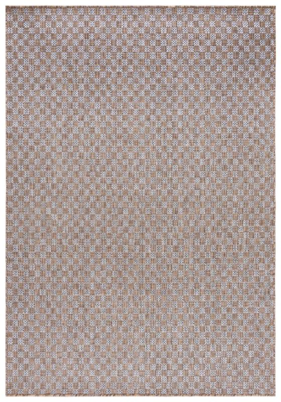 Dywan wewnętrzny/zewnętrzny Veranda KM26A prostokąt Mazovia 80x 150 cm brązowy geometryczny,jednokolorowy krótki włos 1 szt.