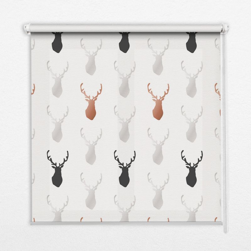 Roleta Do Kuchni Tulup 80x180 cm Rysowane Głowy Jeleni Montaż do ściany/sufitu 1 szt.