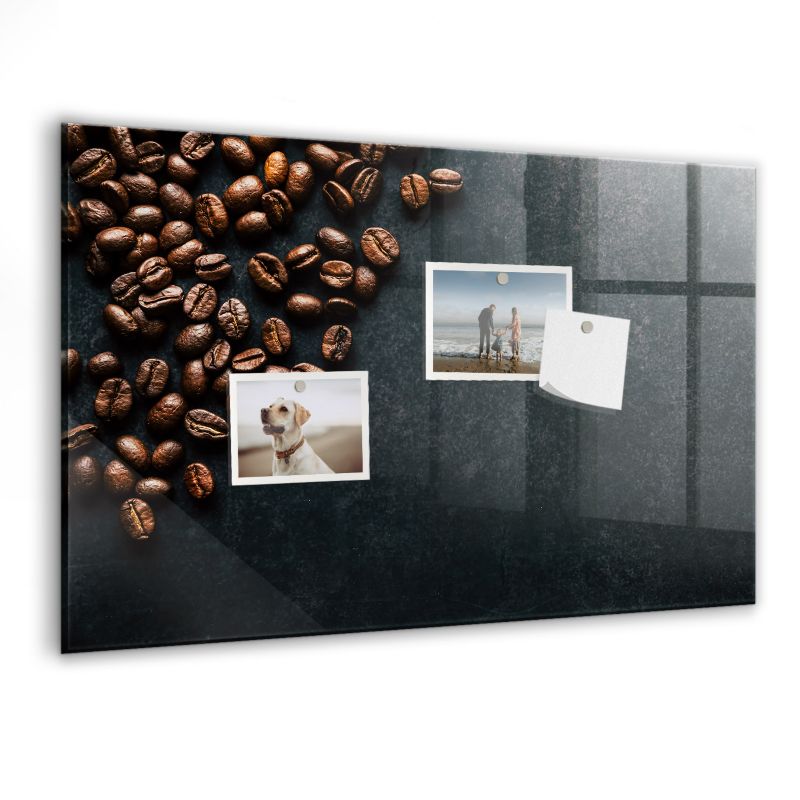 Szklana tablica magnetyczna z białym markerem Wallfluent 60x40 cm Ziarna kawy 1 szt.
