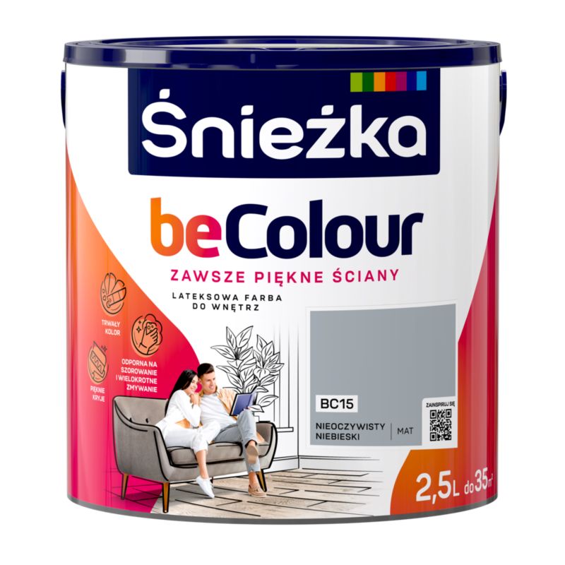 Farba Śnieżka Becolour nieoczywisty niebieski 2,5 l