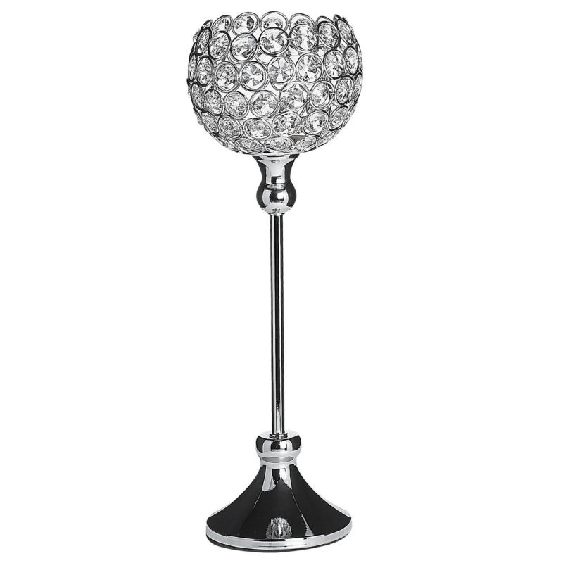 Świecznik Esternay Metal 27 cm Srebrny 1 szt.