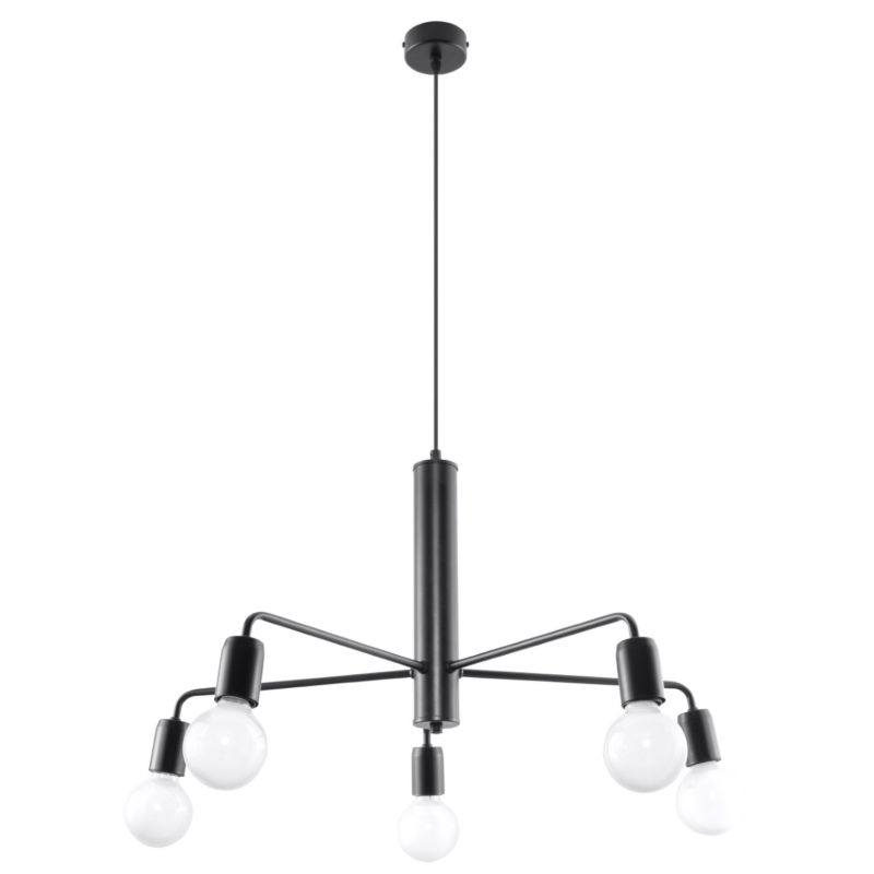 Lampa sufitowa Pure Lume BASILIK czarna 5xE27x60W IP20 wym:85x64x64cm - 1 szt.