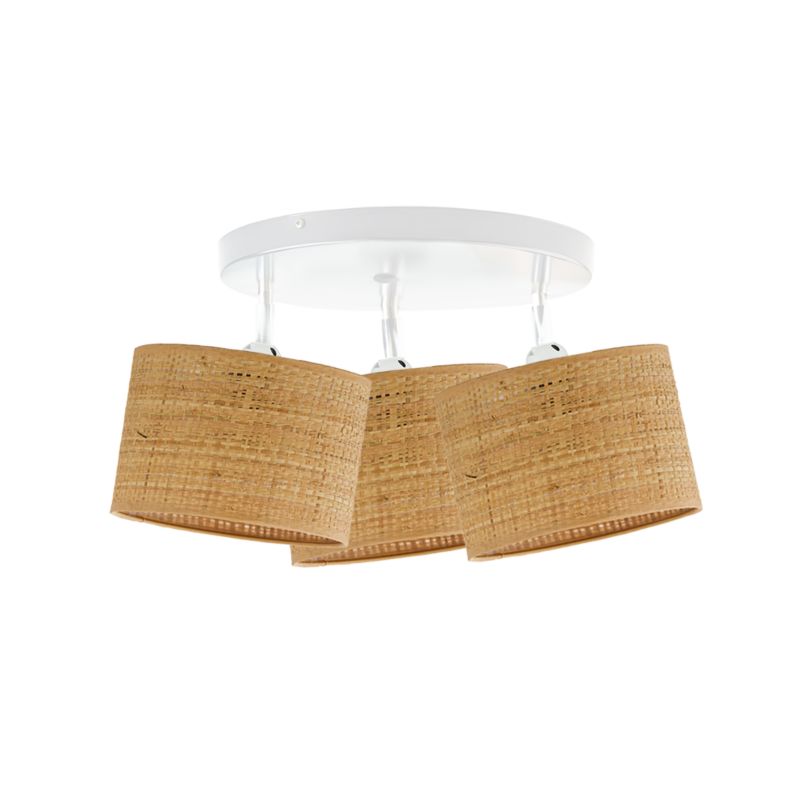 Lampa wisząca Volta Light Factory żyrandol plafon z abażurami walec Rattan JAZZ Z3 1szt.