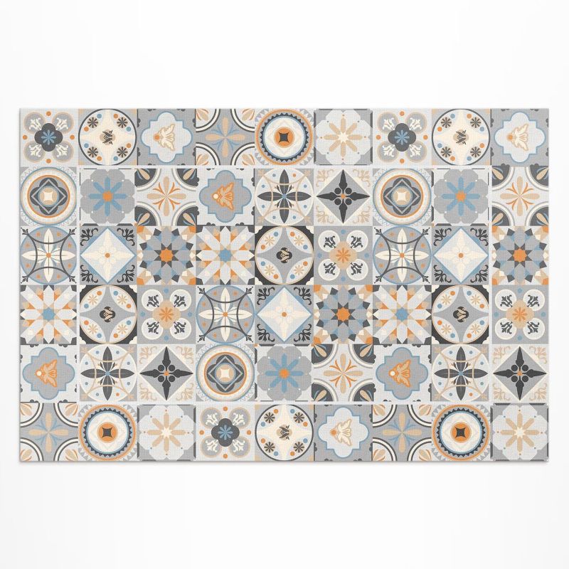 Balkonowy Dywan Winylowy UV Wallfluent 100x150 cm Hiszpańskie kafelki pastelowa mozaika 1 szt.