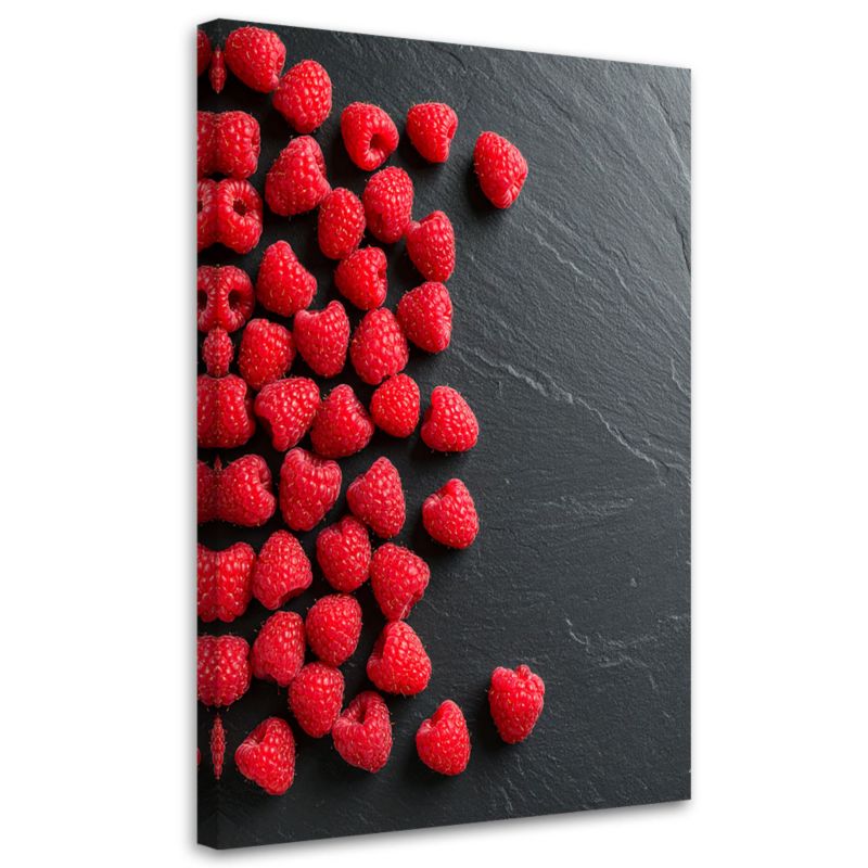 Obraz do kuchni jadalni Feeby Czerwone maliny owoce 80x120cm 1szt