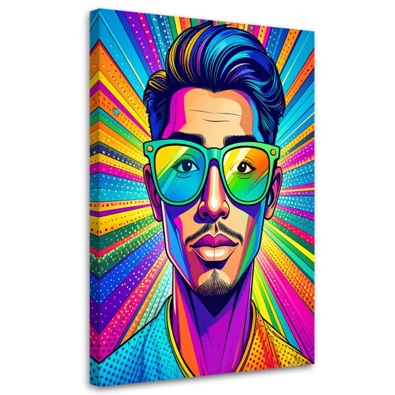 Obraz do salonu sypialni kuchni biura Feeby Pop art mężczyzna 70x100cm 1szt