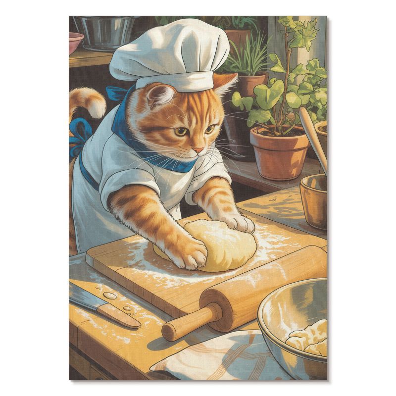 Plakat na Ścianę Tulup 42x59,4 cm (A2) Kot kucharz Do kuchni, sypialni, salonu 1 szt.