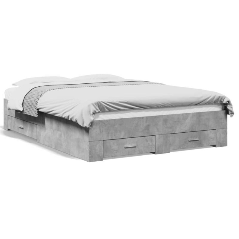 Łóżko drewniane WaszeMeble 135x190 cm szarość WM-3280408 1 szt.
