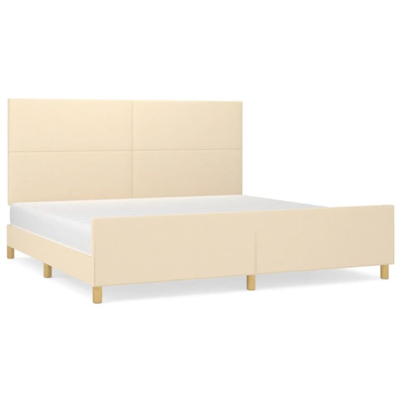 Łóżko tapicerowane WaszeMeble 200x200 cm kremowa WM-3124924 1 szt.