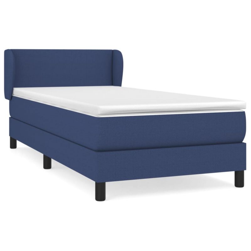 Łóżko z materacem WaszeMeble 80x200 cm Niebieski tkanina WM-3126043 1 szt.