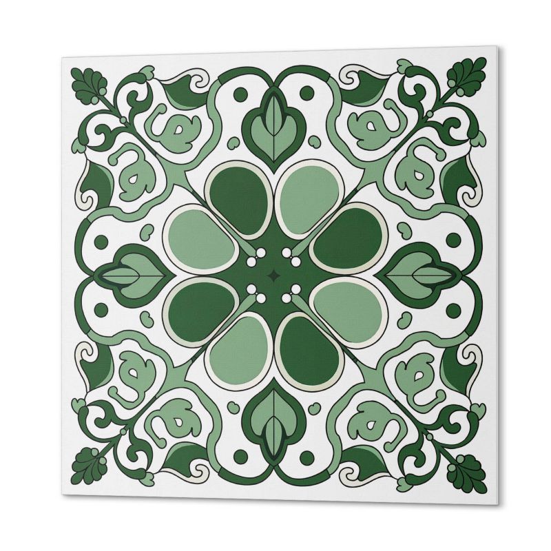Komplet Kafelków PCV ArtPrintCave 50x50 cm Wzór roślinny z liśćmi 4 szt.