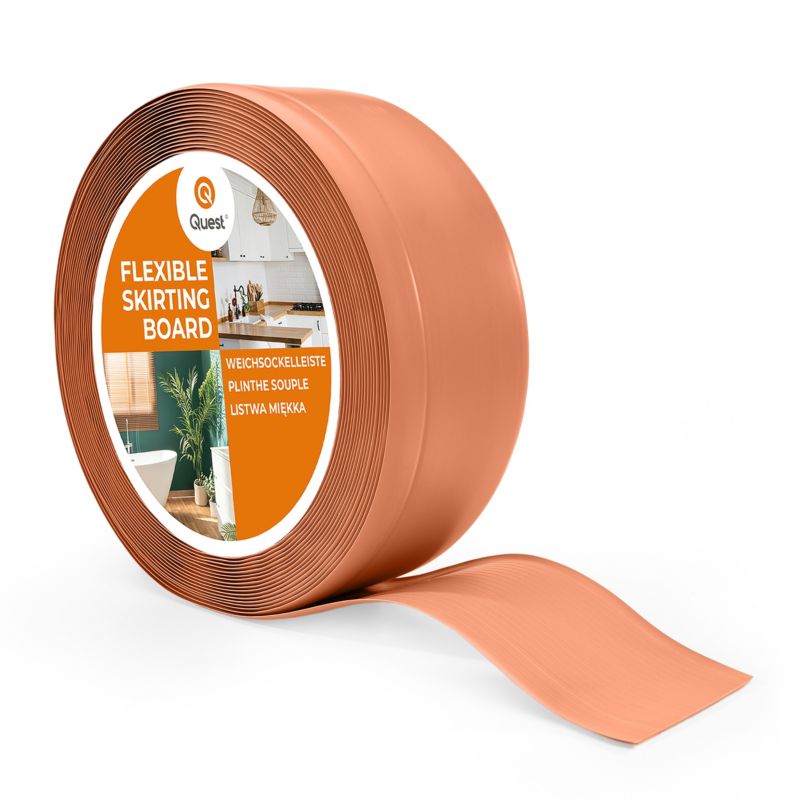 Listwa przypodłogowa PCV 70x20 mm QUEST, elastyczna, miękka listwa cokołowa - 20m, ceglany, 1 szt.