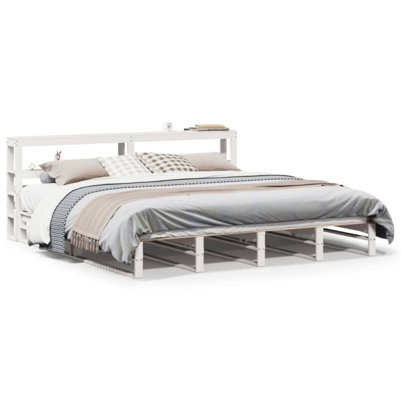 Łóżko drewniane WaszeMeble 200x200 cm białe WM-3306508 1 szt.