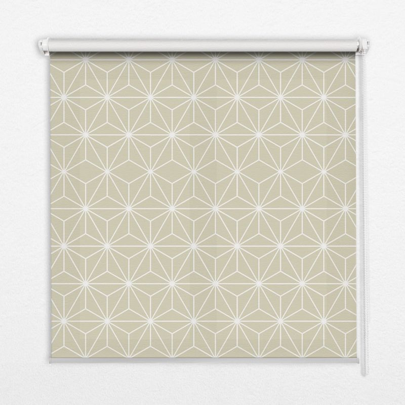 Roleta Wzorzysta Tulup 80x140 cm Białe Kropki Połączone Kropkami Montaż do ściany/sufitu 1 szt.
