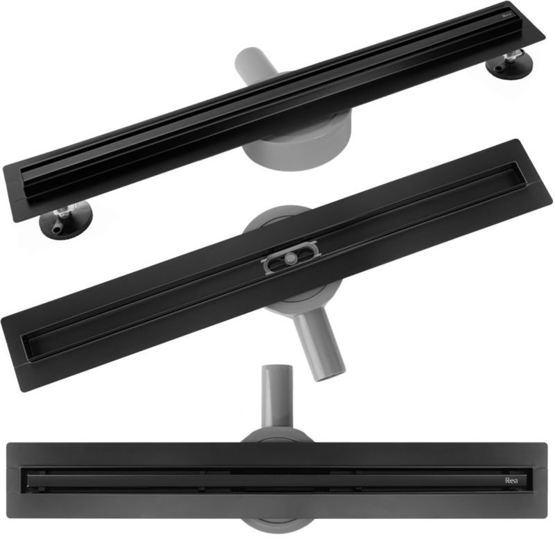 Odpływ Liniowy Rea Neox Slim Pro 900 Stal Nierdzewna Czarny 1 Szt