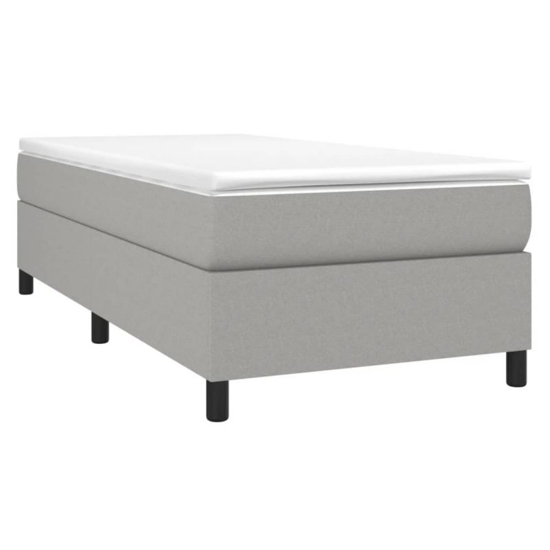 Łóżko tapicerowane WaszeMeble 90x190 cm jasnoszare WM-3120822 1 szt.