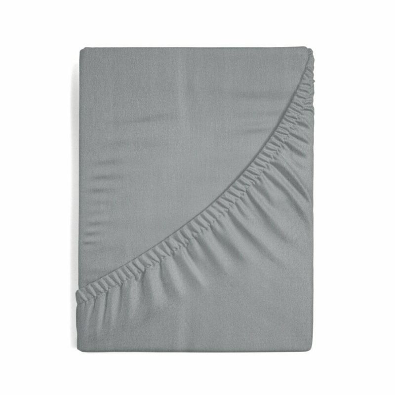 Prześcieradło JERSEY Eurofirany 90 x 200 x 25 cm stalowe bawełniane z gumką 1 szt.