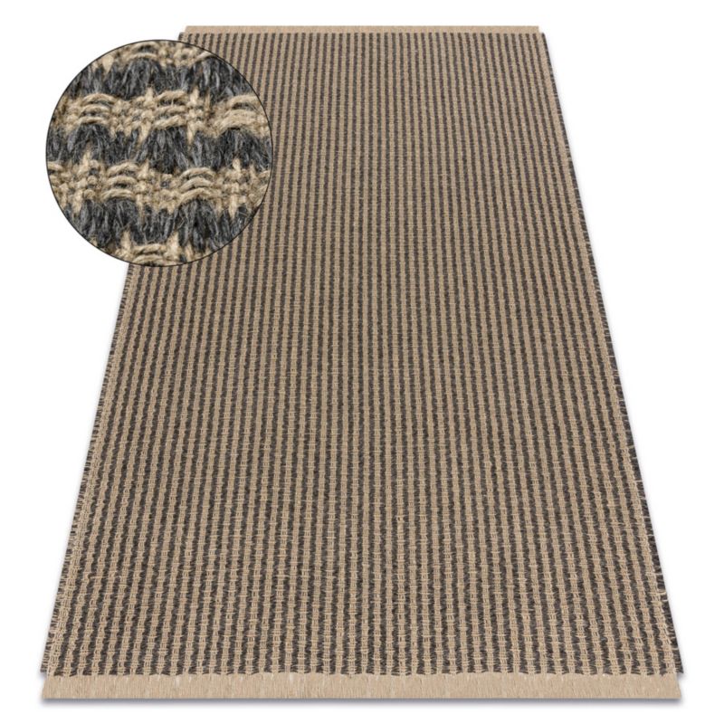 Dywan Jute RugsX 140x190 cm czarny D1475 1 szt.