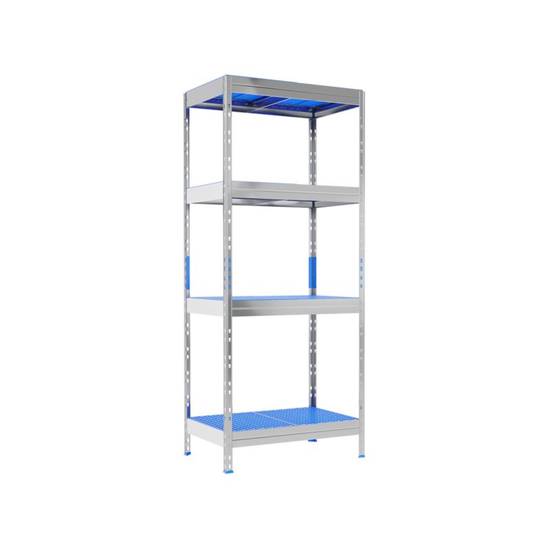 Regał gastronomiczny aluminiowy AR Shelving z 4 plastikowymi półkami 180x75x50 cm 175 kg 1 szt