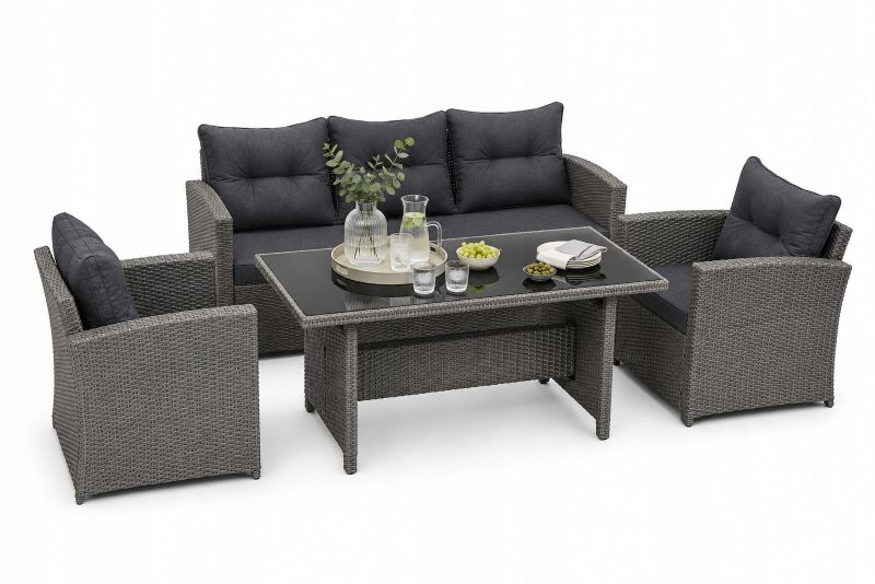 Meble Ogrodowe Corciano Big Sofa 3 osobowa Fotel Komplet meble 1kpl