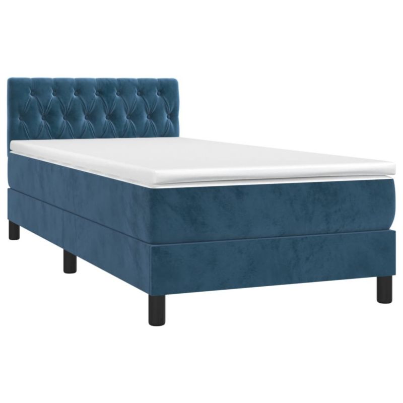 Łóżko kontynentalne WaszeMeble 90x190 cm niebieski WM-3134559 1 szt.