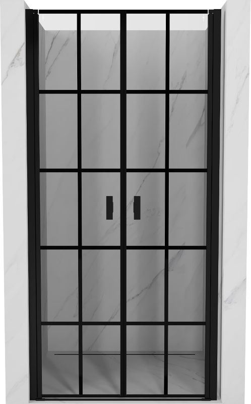 Drzwi prysznicowe Mexen Mist czarna kratka 90x200 cm 1 szt