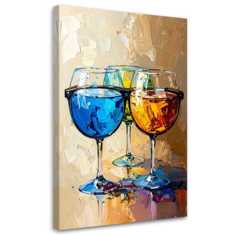 Obraz do kuchni jadalni restauracji Feeby Kieliszki Napój Koktail 60x90cm 1szt