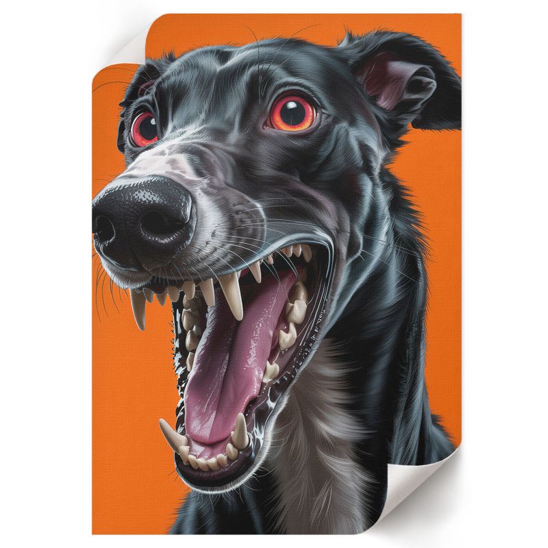Plakat Na Płótnie ArtPrintCave 59,5x84 cm Czarny pies Parallel Form 1 szt.