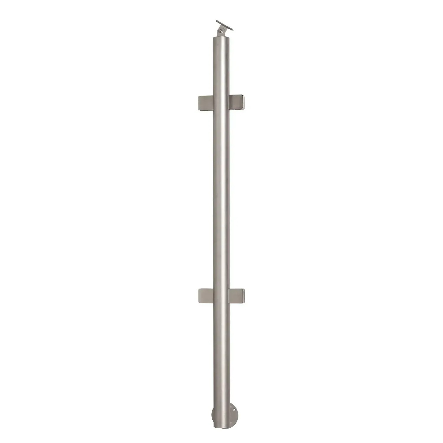 Kornik Słupek okrągły pionowy do szyby środkowy nierdzewny inox 1200 mm