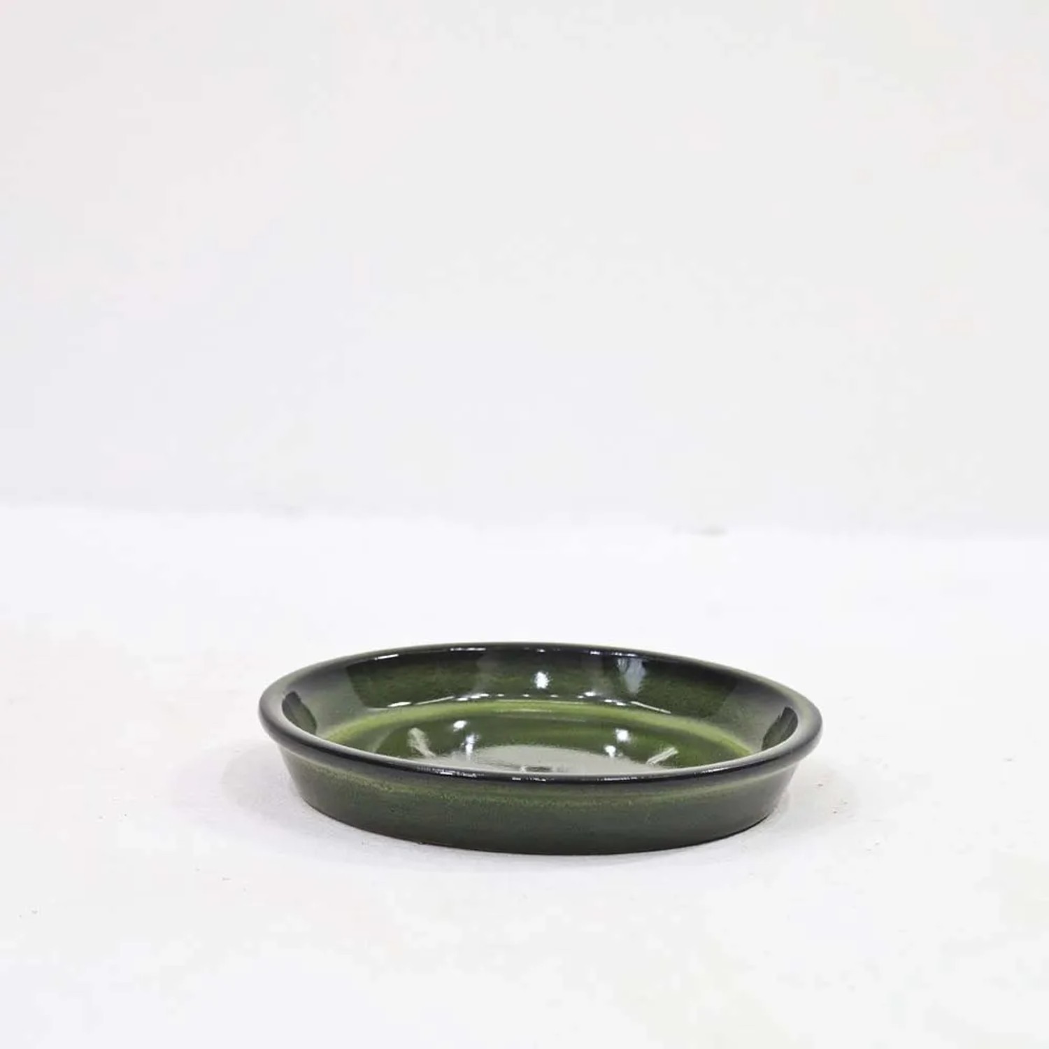Podstawka ceramiczna szkliwiona zieleń - 28 cm