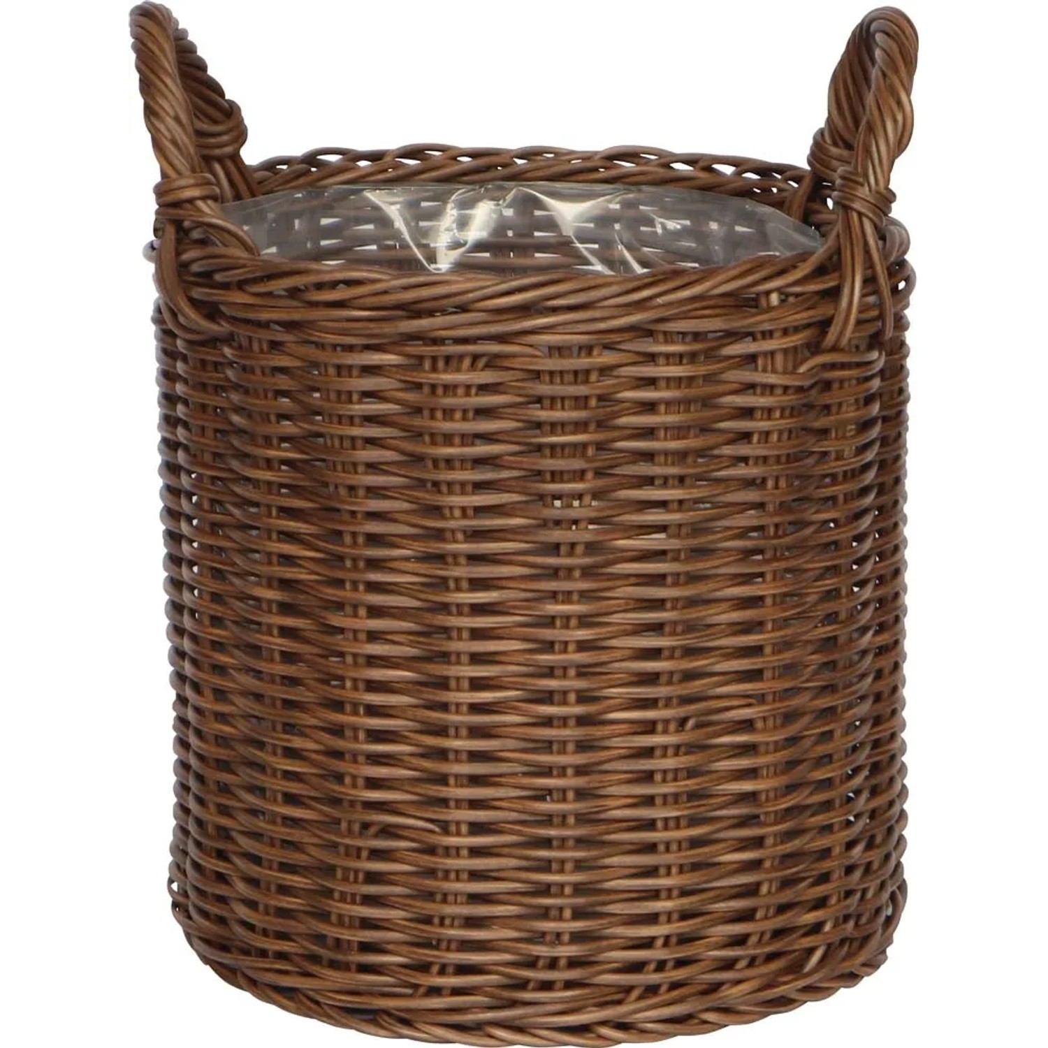 Kosz Polly, cylinder, brązowy, średnica 27,5 cm
