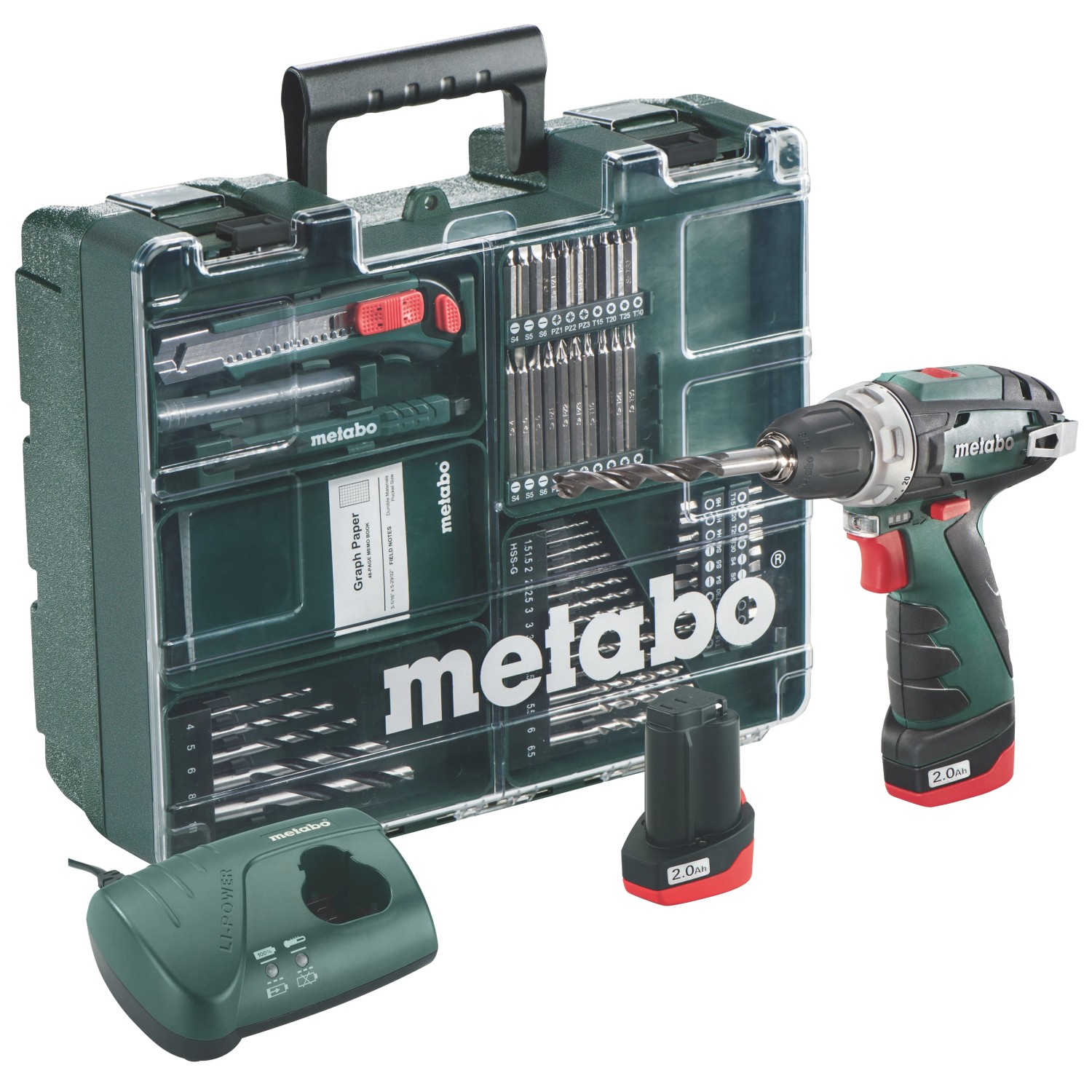 Metabo Wiertarko-wkrętarka akumulatorowa PowerMaxx BS Basic 10,8V 2x2,0 Ah