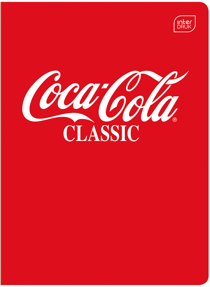 Zeszyt A5 Interdruk Coca Cola, w linie, 60 kartek, mix wzorów