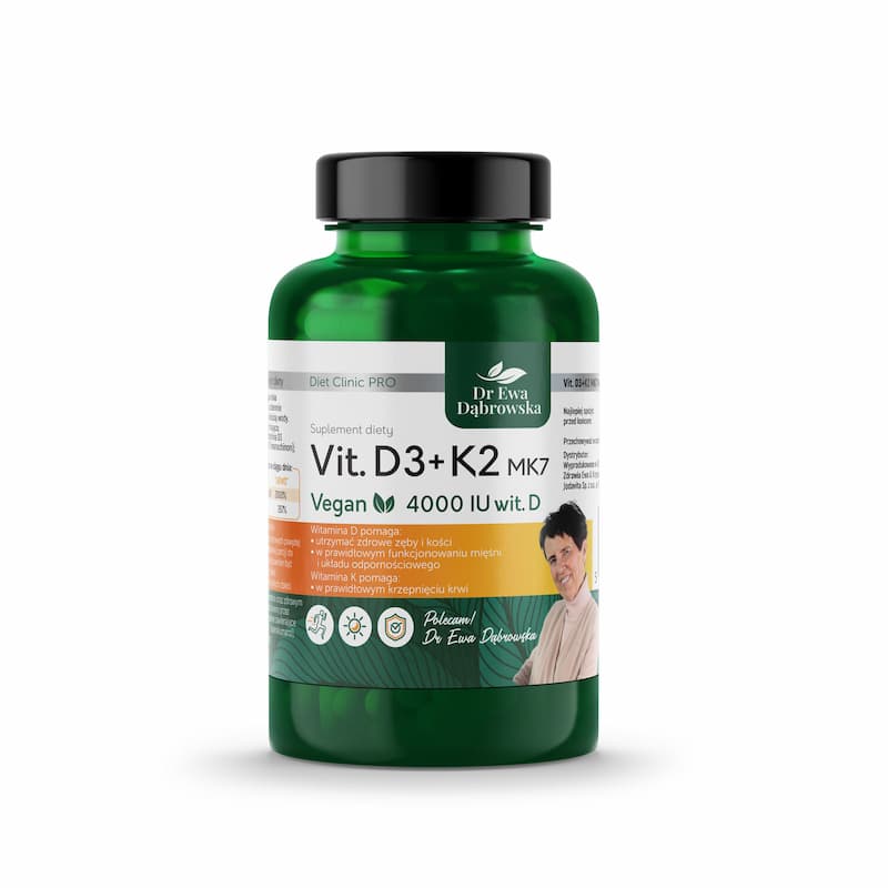 Dr dąbrowska witamina d3+k2 mk7, 60 kapsułek