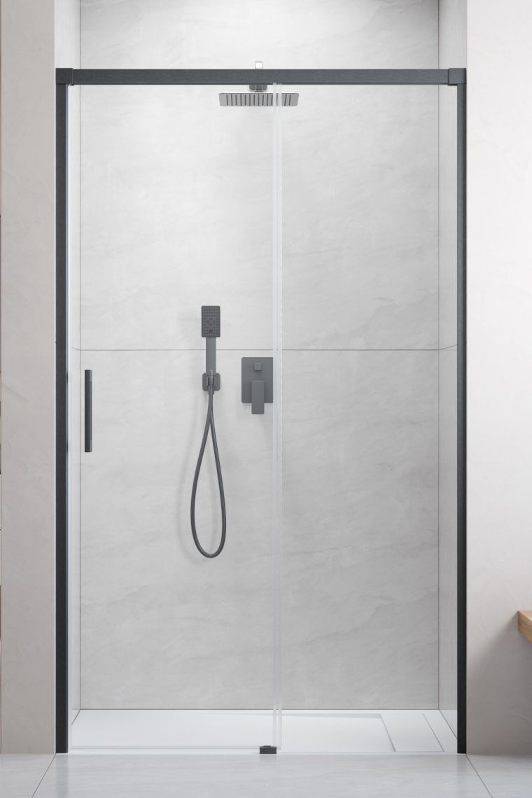 Radaway Idea Brushed GunMetal DWJ drzwi prysznicowe 150 cm lewe gunmetal szczotkowany/szkło przezroczyste 387019-92-01LCZARNEUSZCZELKI - Wysyłka w 24h