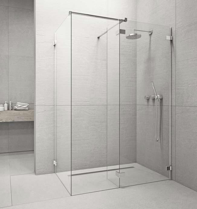 Radaway Euphoria Walk-In ścianka prysznicowa walk-in 80 cm chrom połysk/szkło przezroczyste 383120-01-01