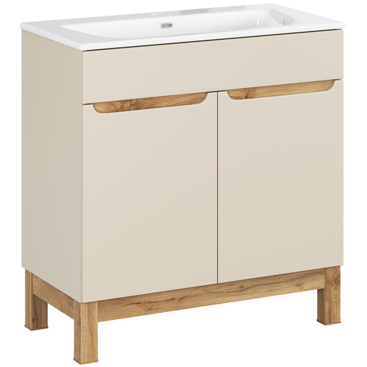 Comad Bali Cashmere zestaw meblowy 80 cm szafka stojąca z umywalką Sky kaszmir/biały SET-BAC 80CM SKY - Wysyłka w 24h