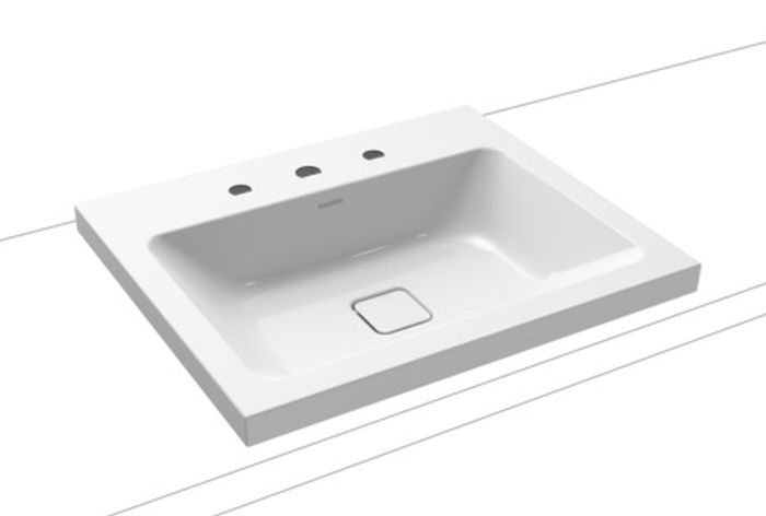 Kaldewei Cono umywalka 60x50 cm nablatowa prostokątna model 3083 biała 901906033001