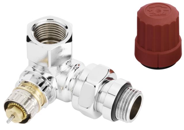 Danfoss RA-NCX 15 zawór trójosiowy termostatyczny prawy chrom 013G4239