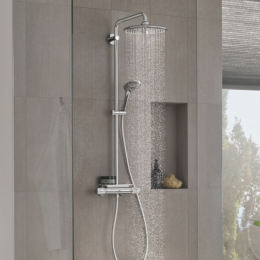 Grohe Vitalio Joy 260 zestaw prysznicowy ścienny termostatyczny z deszczownicą chrom 26403002 - Wysyłka w 24h