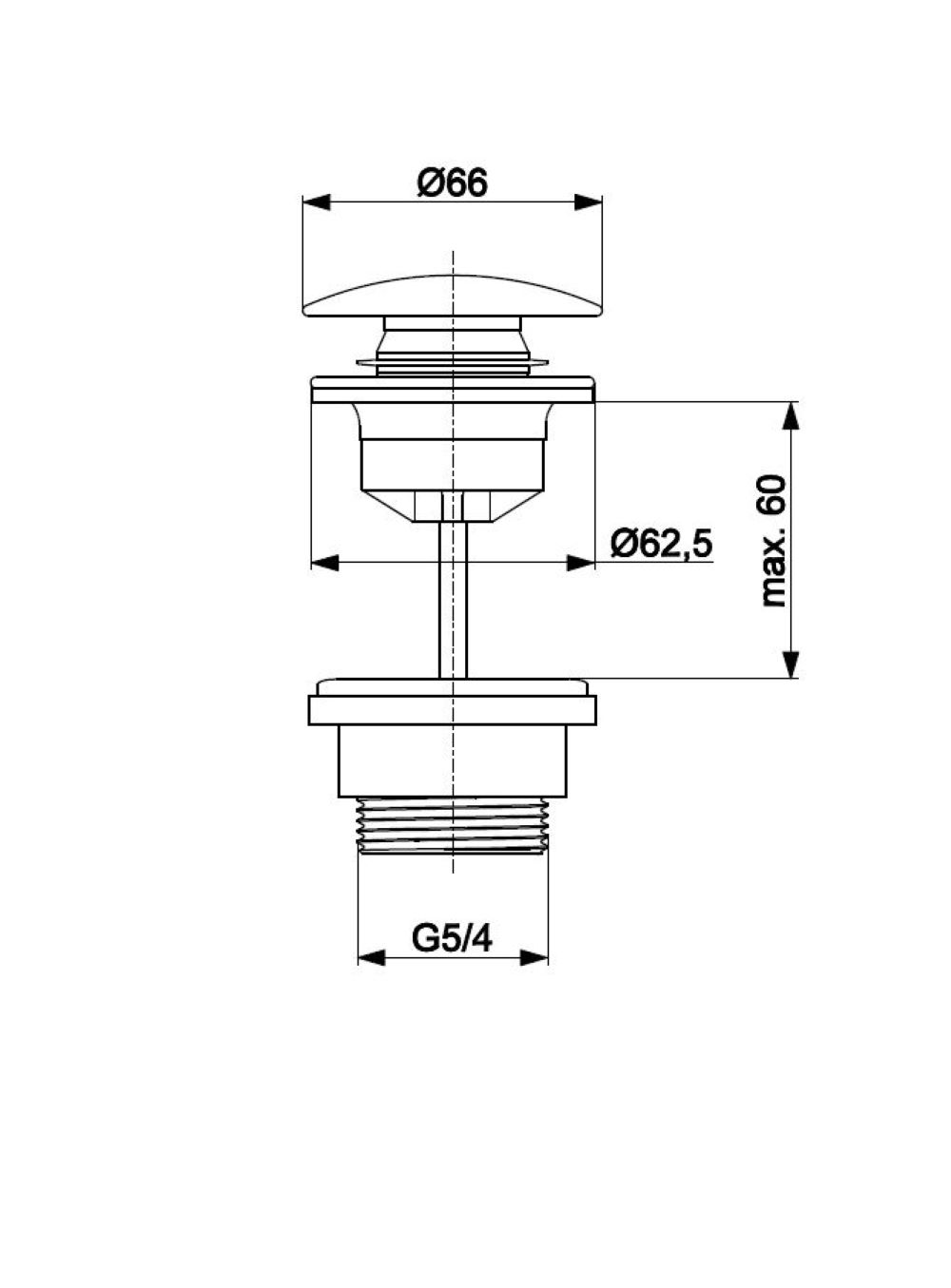 KFA Armatura korek do umywalki chrom 660-310-00