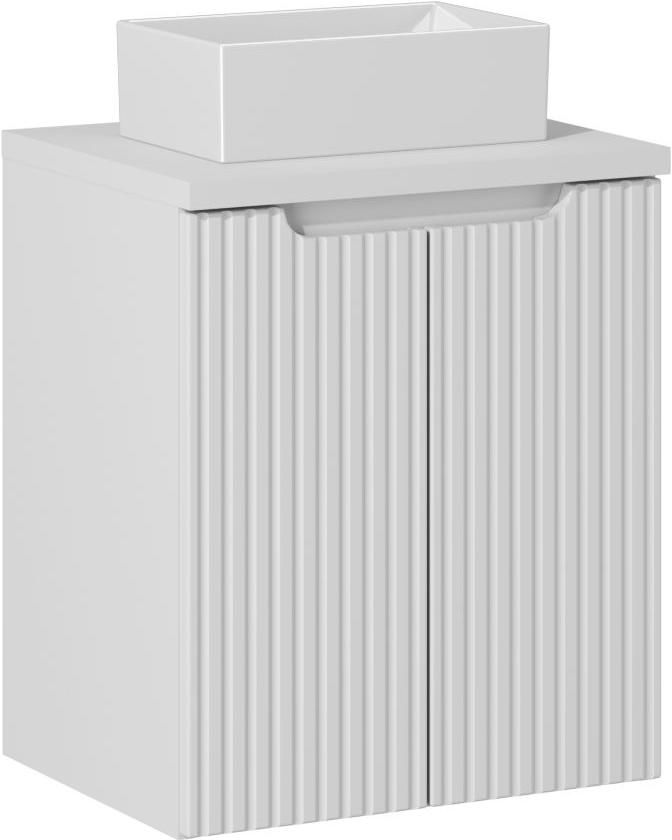 Zestaw Comad Nova White szafka z blatem 50 cm wisząca i umywalka Gaja 35x22 cm biały SET-NOW B WHITE 50CM D UN GAJA 35 - Wysyłka w 24h