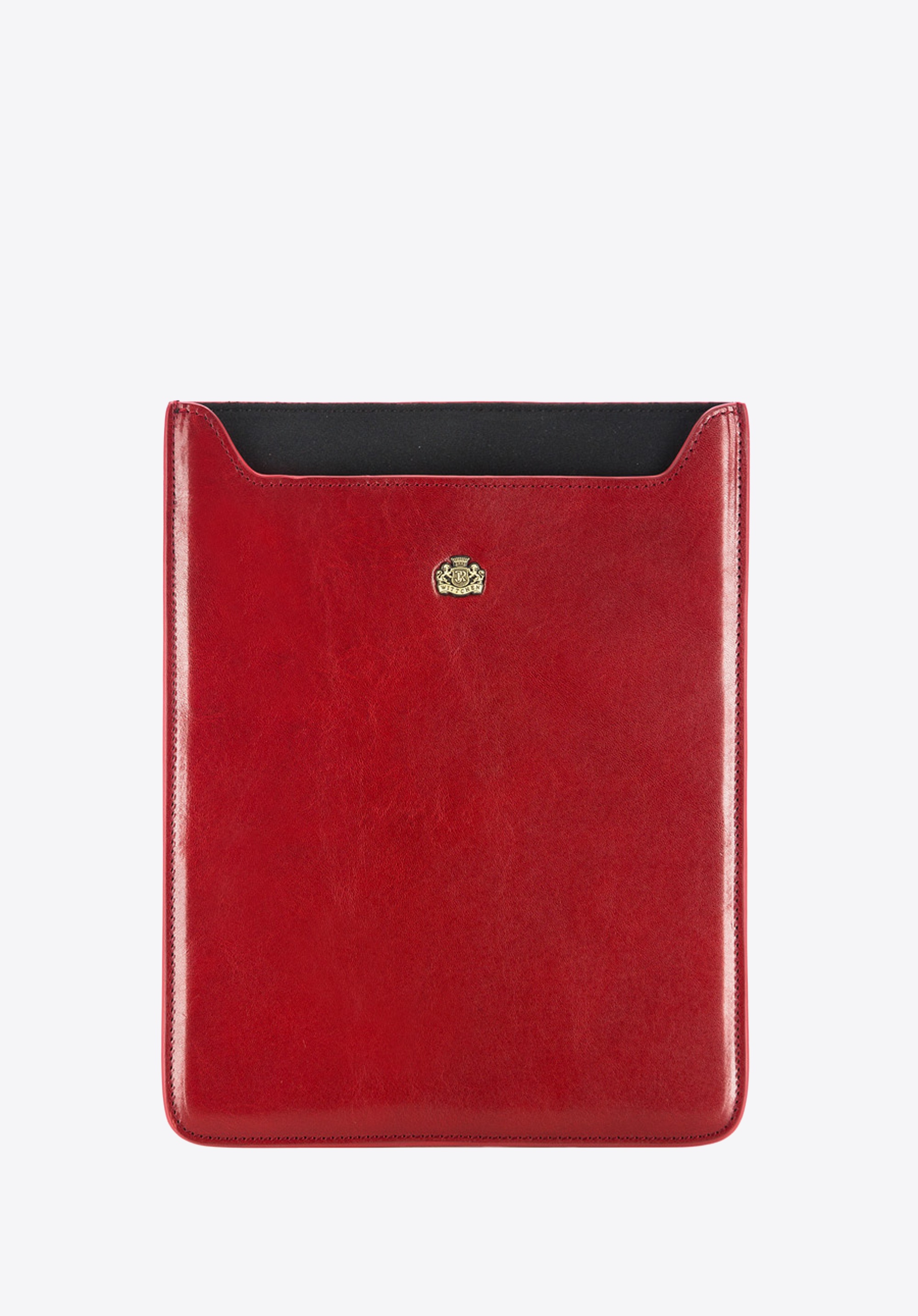 Etui na tablet skórzane z herbem czerwone